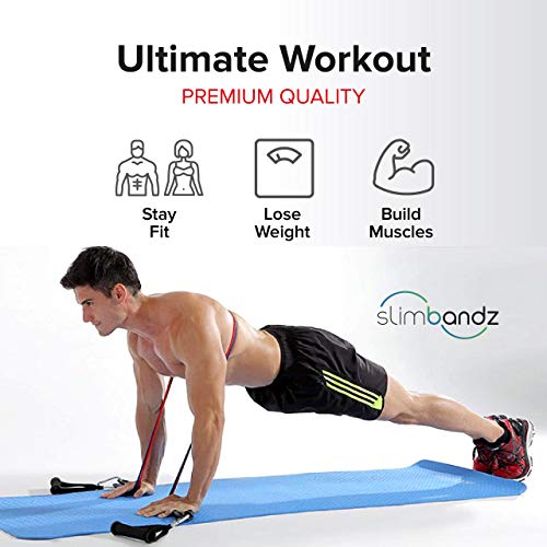 Resistance Bands Set for Workout Bands, Full Kit of Exercise Bands, 11 Piece Includes Door Anchor, Handles, Carrying Bag, and Ankle Straps.