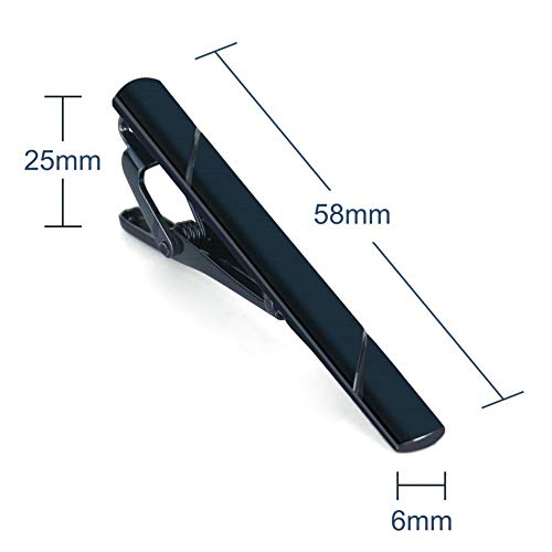 MOZETO Tie Clip, 4pcs Fashion Elegant Style Tie Bar Set for Regular Ties, Luxury Package, Gift for Men
