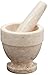Evco International Natural Marble Stone Mortar and Pestle Set Guacamole Molcajete Bowl, Kitchen Spices, Herbs, Pesto Grinder, 4