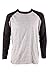 Teejoy Men's Basic Full Raglan Sleeve Baseball Tee Shirt (L, Black/Light Gray)