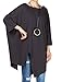 Mordenmiss Women's Plus Size Shirt Pullover Tunic Tops Asymmetry Tees Blouse L Gray