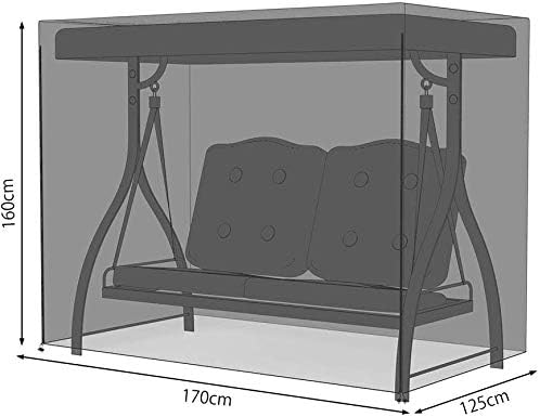 Garden Swing Cover 2 Seater Swing Cover Waterproof Outdoor Garden Patio Swing Hammock Sunshield Cover Heavy Duty Dust Uv Rain Resistant Protection Cover 170x160x125cm Porch Swings