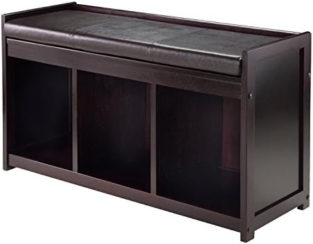 Winsome Addison Bench, 37.4" W x 13.5" D x 20.87" H, Espresso