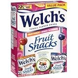 Welch's, Fruit Punch & Berries N Cherries, Fat Free, 80 Calorie Fruit Snacks, 22 Count, 19.8oz Box (Pack of 2)