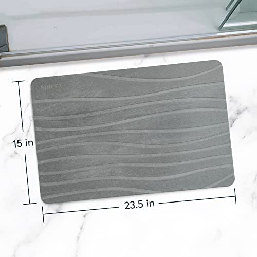 SUTERA Stone Bath Mat, Diatomaceous Earth Shower Mat, NonSlip Super