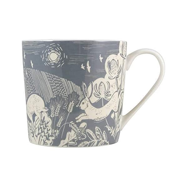 English-Tableware-Co-Artisan-Fine-China-Blue-Hare-Mug English Tableware Company Artisan Grey Hare Mug, 11.5 cm Diameter
