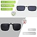 TERAISE Polarized Clip-on Sunglasses Over Prescription Glasses Anti-Glare UV400 for Men