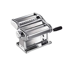 Marcato Classic Atlas AT-150-CLS Zelfgemaakte pastamachine – lasagne (breedte 150 mm), fettuccine (6 mm) en tagliolini…