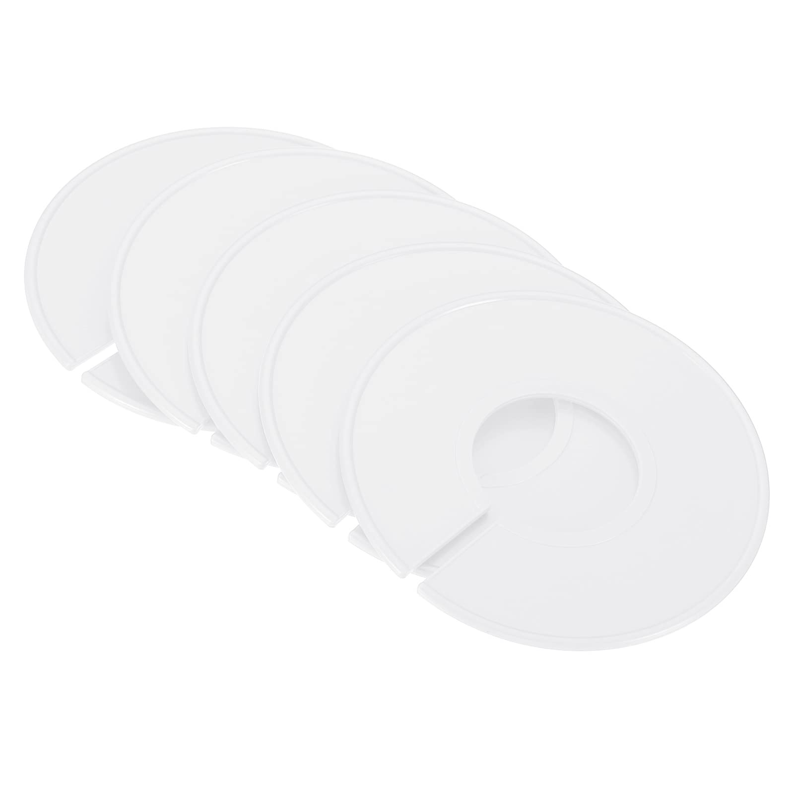 PATIKIL Clothes Dividers, 12 Pack Closet Clothing Rack Size Dividers Blank Labels Sorting Round Separator for Closet, White