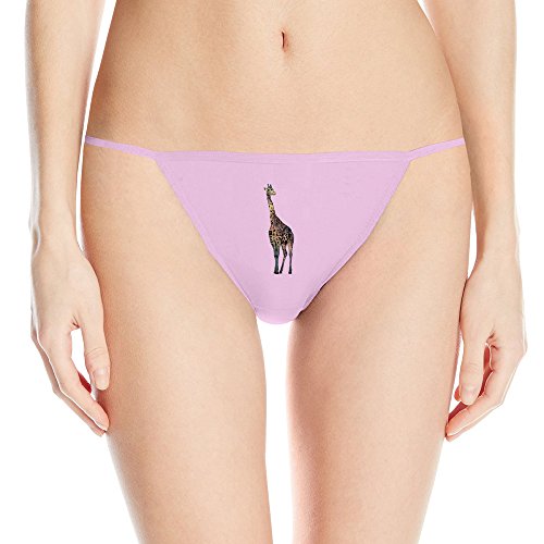 Giraffe With Galaxy Printing Of Sexy Fashion Sleek Model Thong Underwear