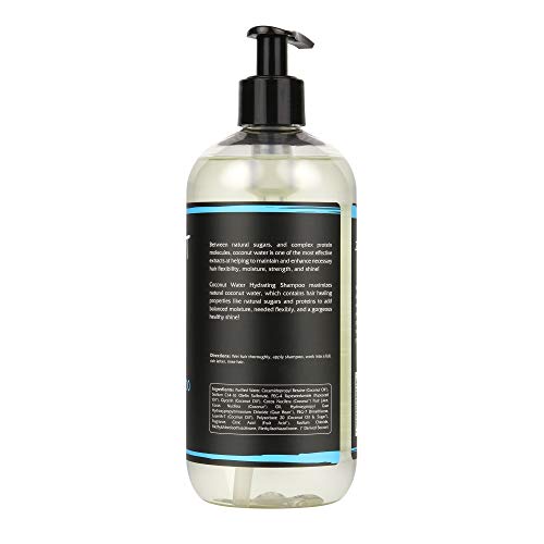 RENPURE, Professional Water Hydrating Shampoo, Clear, Coconut, 16 Fl Oz