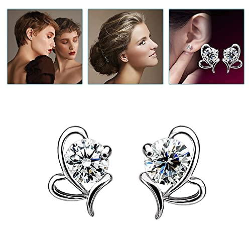 Diamond Stud Earrings for Women, Vintage Minimalist Inlaid Diamond Metal Flash Ladies Earring Jewelry Gift(#03)