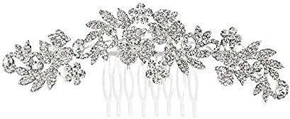 Simulated Pearl and Rhinestones Hair Combs Wedding Bridal Headpiece for Bridesmaids and Flowergirls Hair Accessory Comb (white)