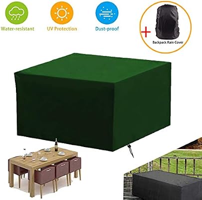 Green Outdoor Patio Furniture Covers Heavy Duty Rectangular Waterproof Cover For Outdoor Dining Table And Chairs Uv Resistant Include Backpack Pack Covers 115x115x70cm 45 X45 X27 Amazon Com Au Sports Fitness Outdoors