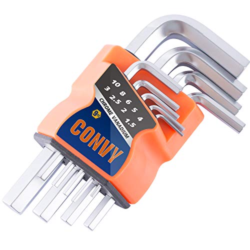 Convy GJ-0049 Arm Hex Key Wrench Set Chrome Vanadium, Metric, set of 9 pieces, Standard - Thumbnail 5