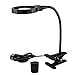 Aoneng LED 3X Magnifying Lamp with Metal Clamp,5W, Two Lighting Intensity,Adjustable Gooseneck