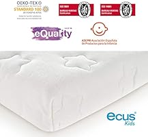 Ecus Kids colch/&oacute;n de cuna capazo organico 72x33x6 Organic Mini