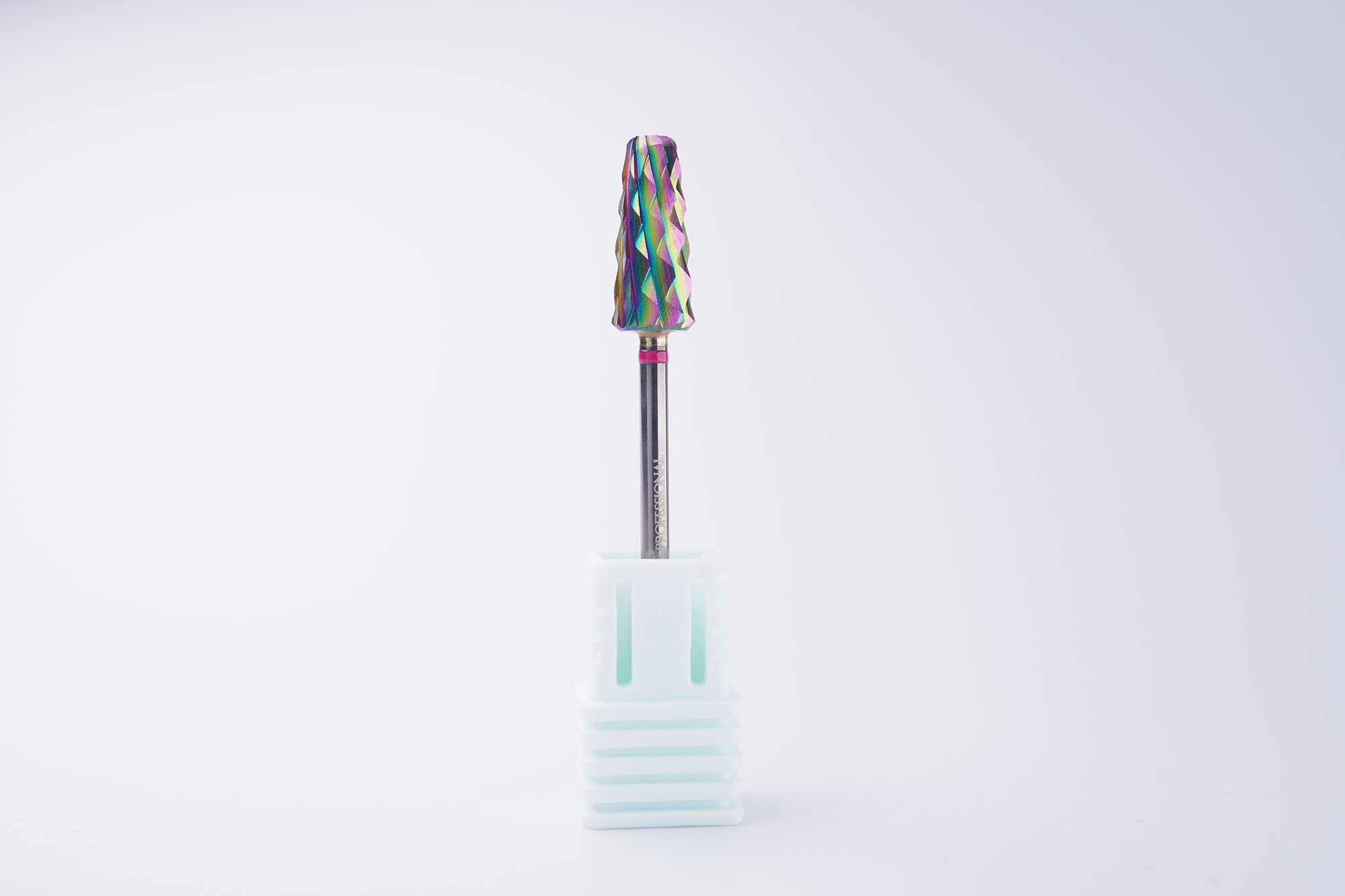 New* Apex® Professional Tungsten Carbide Electric Nail Drill Bit 3/32 inch, 2.35mm Shank for Gels, Acrylics, Nail Art, Manicure, Pedicure, Salon Professional Nails (Dust Proof Rainbow, 3XC)