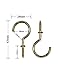 Home Queen Set of 2 Rope Tie Backs for Window Curtain with 2 Hooks, Hand Knitting Buckle Cord Drapery Holdbacks, Beige