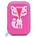 SOOCUTE Elegant Fox Hardtop Pencil Holder Cute EVA Pencil Case With Big Capacity For Kids (Pink)