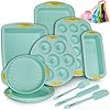 15in1-Silicone-Nonstick-Baking-Pan-Bakeware-Mold-Tools-Set-BPA-Free-Food-Grade-for-Muffin-Donuts-Pizza-Tiramisu-Cake-Tin-Tray-Pan-Sheet-Set 10in1 Nonstick Silicone Baking Cake Pan Tin Tray Sheet Mould Set for Oven, BPA Free Heat Resistant Bakeware Supplies…