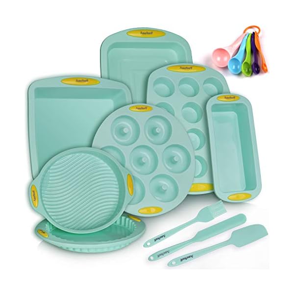 15in1-Silicone-Nonstick-Baking-Pan-Bakeware-Mold-Tools-Set-BPA-Free-Food-Grade-for-Muffin-Donuts-Pizza-Tiramisu-Cake-Tin-Tray-Pan-Sheet-Set 10in1 Nonstick Silicone Baking Cake Pan Tin Tray Sheet Mould Set for Oven, BPA Free Heat Resistant Bakeware Supplies…