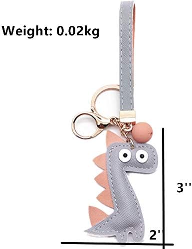 NEO+ Womens and girls leather keyrings pendants, Keychains, Bag Charms, Handbag Accessories (DINOSAUR), Pu Leather Dinosaur - Image 4