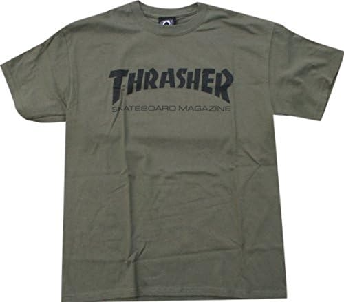 The Ice man Thrasher Skate Mag T-Shirt [] Army/Black Medium