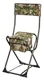 Hunters Specialties Camo Furniture Dove Chair with Back, Realtree Xtra Green