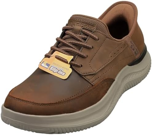 Skechers‎ Mens Relaxed Fit Memory Foam Leather Moc Toe Shoes Brown 210107 Size 8 Amazon.com | Skechers Men main image 4