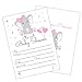 Rebanah Pink Elephant Girl Baby Shower Invitations with Envelopes for Elephant Theme Baby Shower -Fill in Invites (Large 5x7) 25 Count
