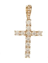 GLD Diamond 18k Cross Pendant 24" Necklace