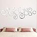 HOODDEAL Acrylic Mirror Style Removable Decal Vinyl Art Wall Sticker Home Decor (48 PCS, Silver)