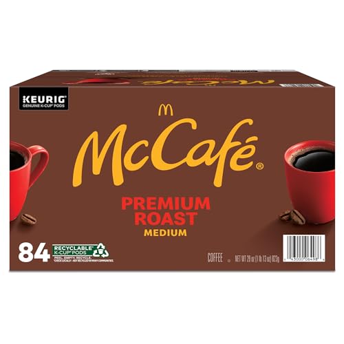 MCCAFE PREMIUM ROAST COFFEE, SINGLE SERVE KEURIG K-CUP PODS, MEDIUM ROAST, 84 COUNT