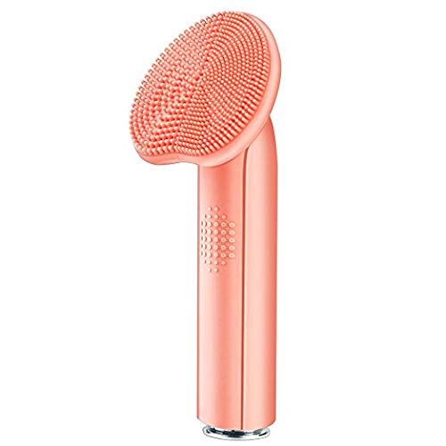 Men's Facial Cleansing Brush, Waterproof Sonic Face Cleansing Brush, Powered Face Scrubber Brush with 16 Patterns Deep Skin Cleaning System for Gentle Exfoliating & Deep Pore Cleanse (Pink)