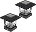 Westinghouse Solar 20 Lumens 4x4 Post Light for Wood Posts (Black, 2 Pack