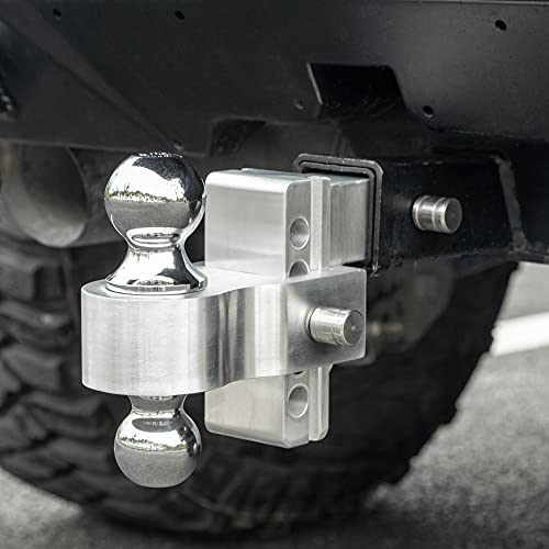 YITAMOTOR Hitches 4" Drop Adjustable Trailer Hitch Ball Mount Aluminum
