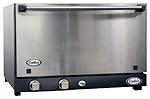 Cadco OV-013SS Half Size Catering Convection Oven with Stainless Door and Manual Controls, 120-Volt/1450-Watt, Stainless/Black
