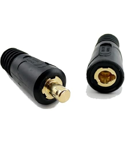 WeldingCity Schweißkabel-Schnellverbinder DINSE-Style – 300-400 A, Für #1-2/0 Kabel (50-70 Mm²), Rot, 1 Paar