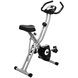 ANCHEER Folding Exercise Bike, Indoor Stationary Bike with 10-Level Adjustable Magnetic Resistance & Tablet Stand & Large and Comfortable Seat