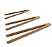 BambooMN Brand - Reusable Bamboo Kitchen Tongs, Assorted Sizes - 3 Pieces