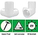 letsFix 3-Way 1 inch PVC Fitting, PVC Elbow Fittings PVC Pipe Connectors - Build Heavy Duty Furniture Grade for 1 inch PVC Pipe, White [Pack of 4]