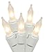 Vickerman 100 Light Set Frosted White Mini-Lights on White Wire