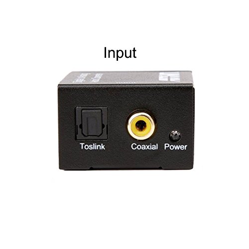 AutoWT Digital Optical Coaxial Toslink Signal to Analog Audio Converter