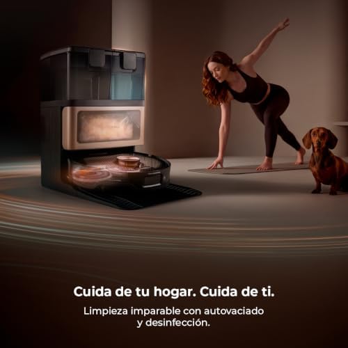 Robô aspirador e esfregão com base auto-esvaziante e AI Conga X80 Pro. Navegação a laser, 25000Pa, Autonomy 240m², Tecnologia Adaptativa, Desinfeção de Esfregões, Bluetooth e WiFi, Controlo por Aplicação — foto 2 de 8