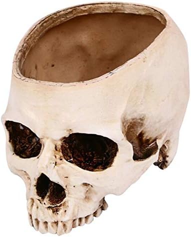 Smoking Ash Container Hallowee Skull Head Shape Ashtray Retro Pored Craft Creative Pot Horrible Decoration