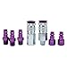 Milton ColorFit by Milton HIGHFLOWPRO Coupler & Plug Kit - (V-Style, Purple) - 1/4