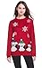 Women's Christmas Cute Reindeer Snowflakes Knitted Sweater Girl Pullover (Large, Penguins)