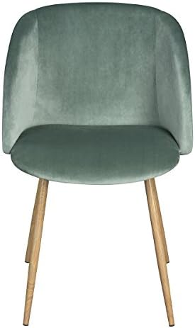 YYSD Velvet Fabric Accent Chair Lounge Armchair for Dining Living Room Office Modern Furniture - Cactus Green