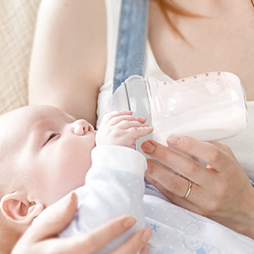 haakaa Natural Glass Baby Bottles for Baby Feeding, AntiColic, Wide